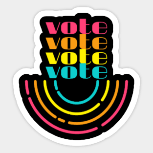 Vote rainbow Sticker